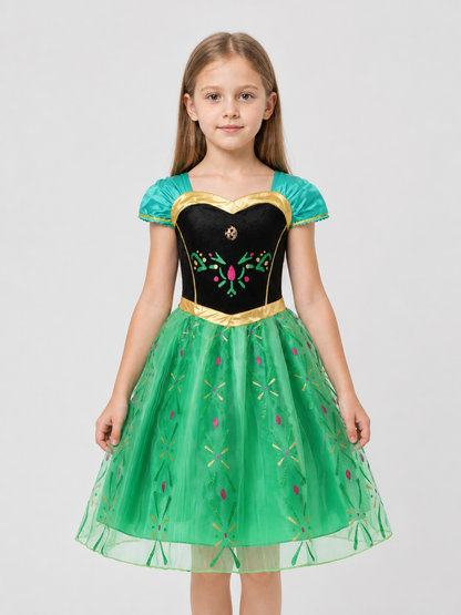 Girls' Elsa and Anna Princess Dress with Full Skirt Costume Dresses detail 3