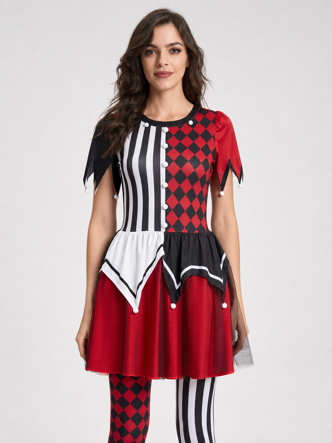 Harlequin Jester Costume for Halloween and the Stage