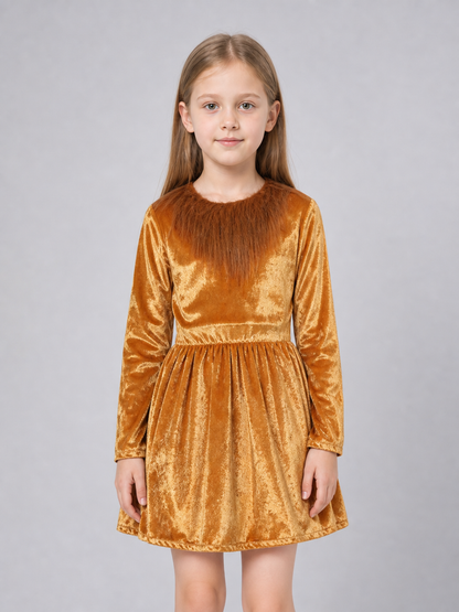 Lion Costume Dress with Ears and Tail