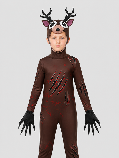 Carnival Costume “Monster Deer” with Antlers and Gloves product detail 3