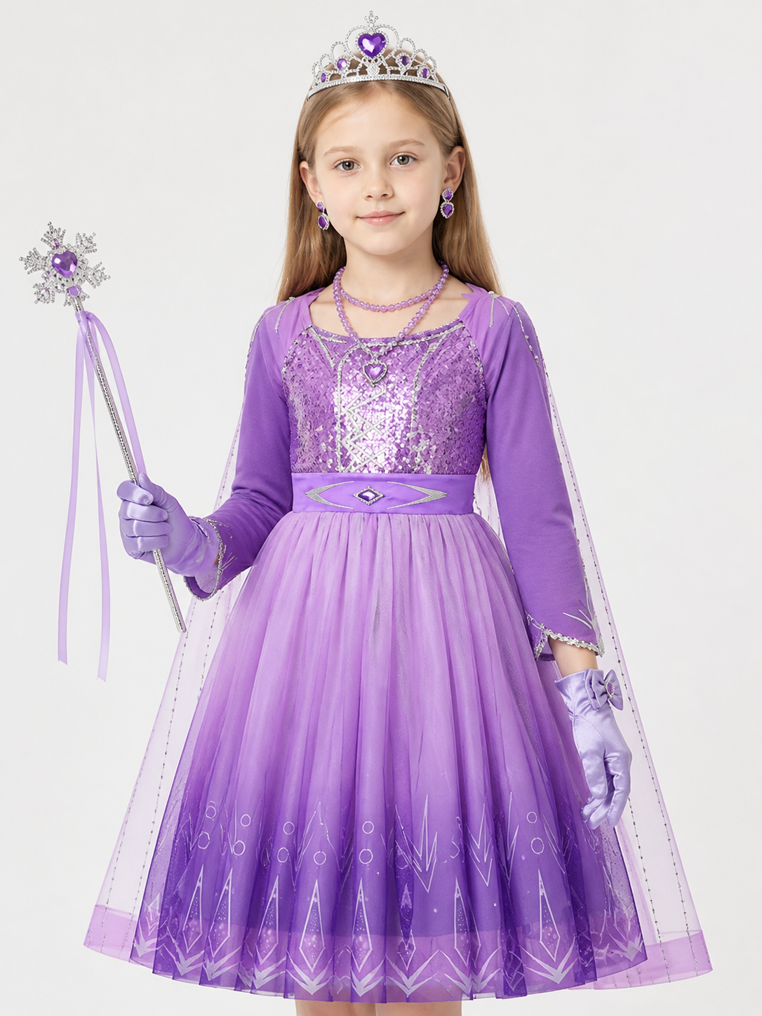 Purple Snow Queen Costume Costumes detail 2