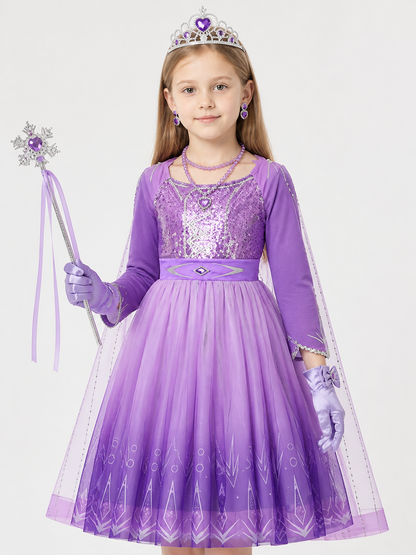 Purple Snow Queen Costume Costumes detail 2