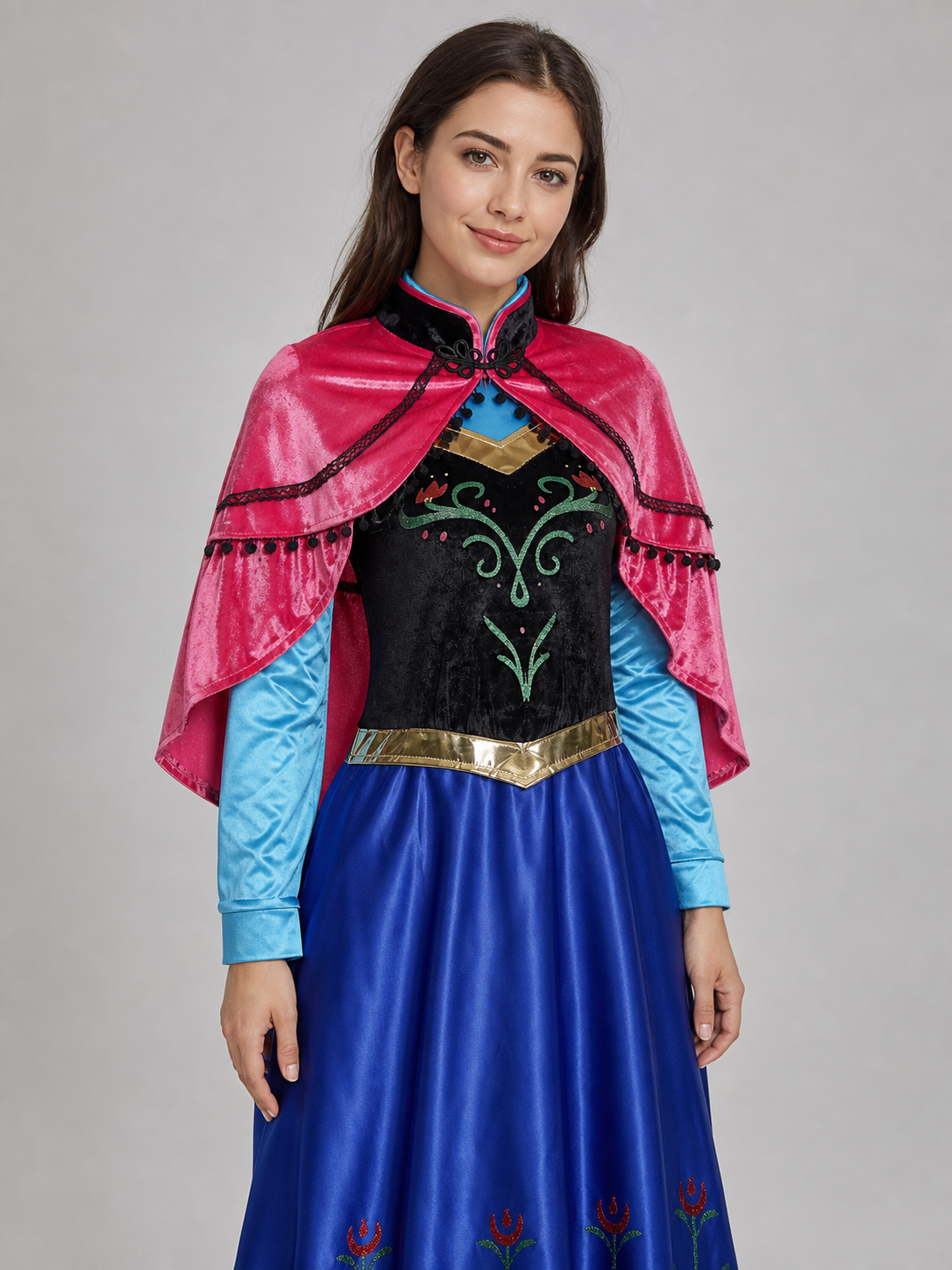 Anna Costume Dress with Cape for Cosplay Costume Dresses detail 3