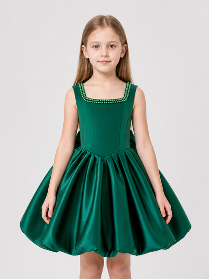 Emerald Princess Dress with a Full Skirt and Rhinestones Costume Dresses detail 3