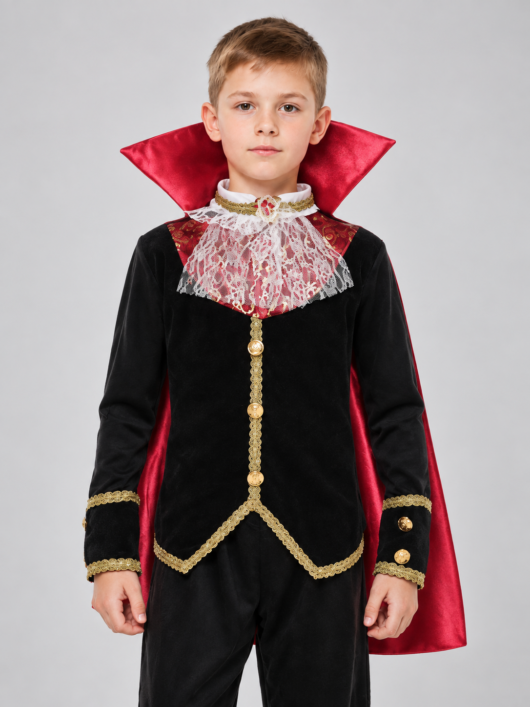 Vampire Costume with Red Cape Costume Capes detail 2