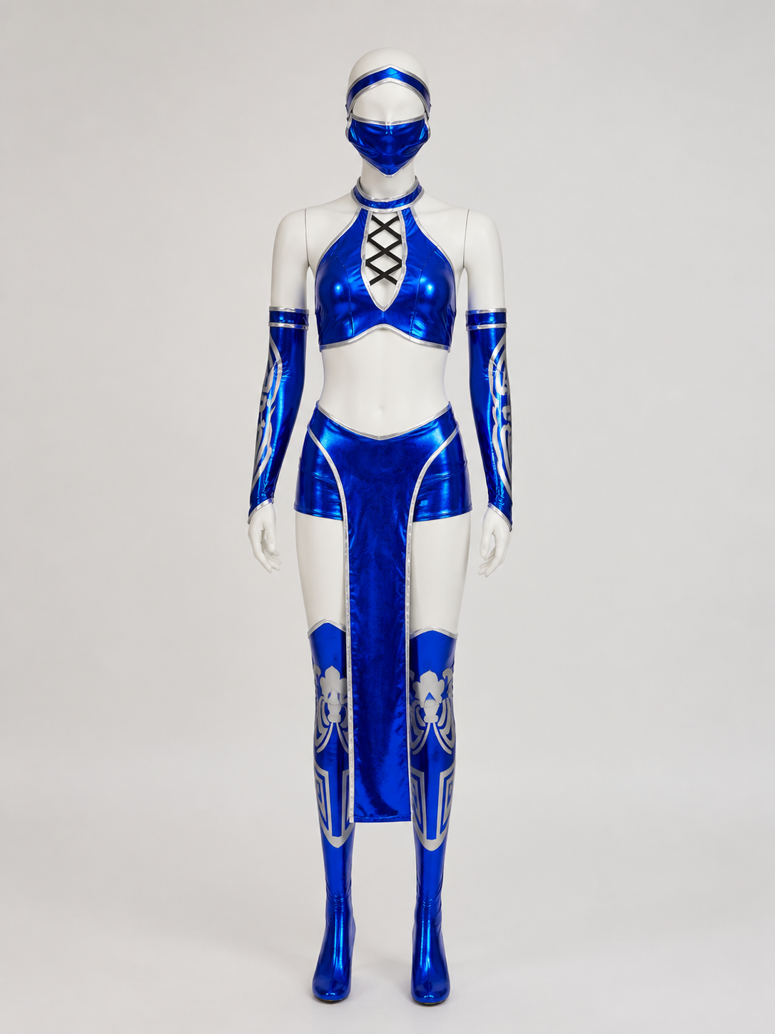 Mortal Kombat Cosplay Costume Blue Set Costumes detail 3