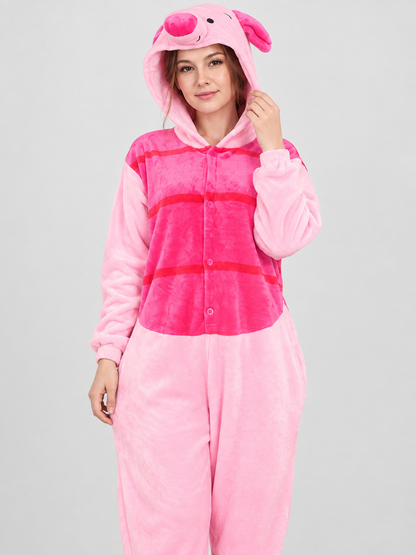 Pink Pig Kigurumi Pajama with Hood