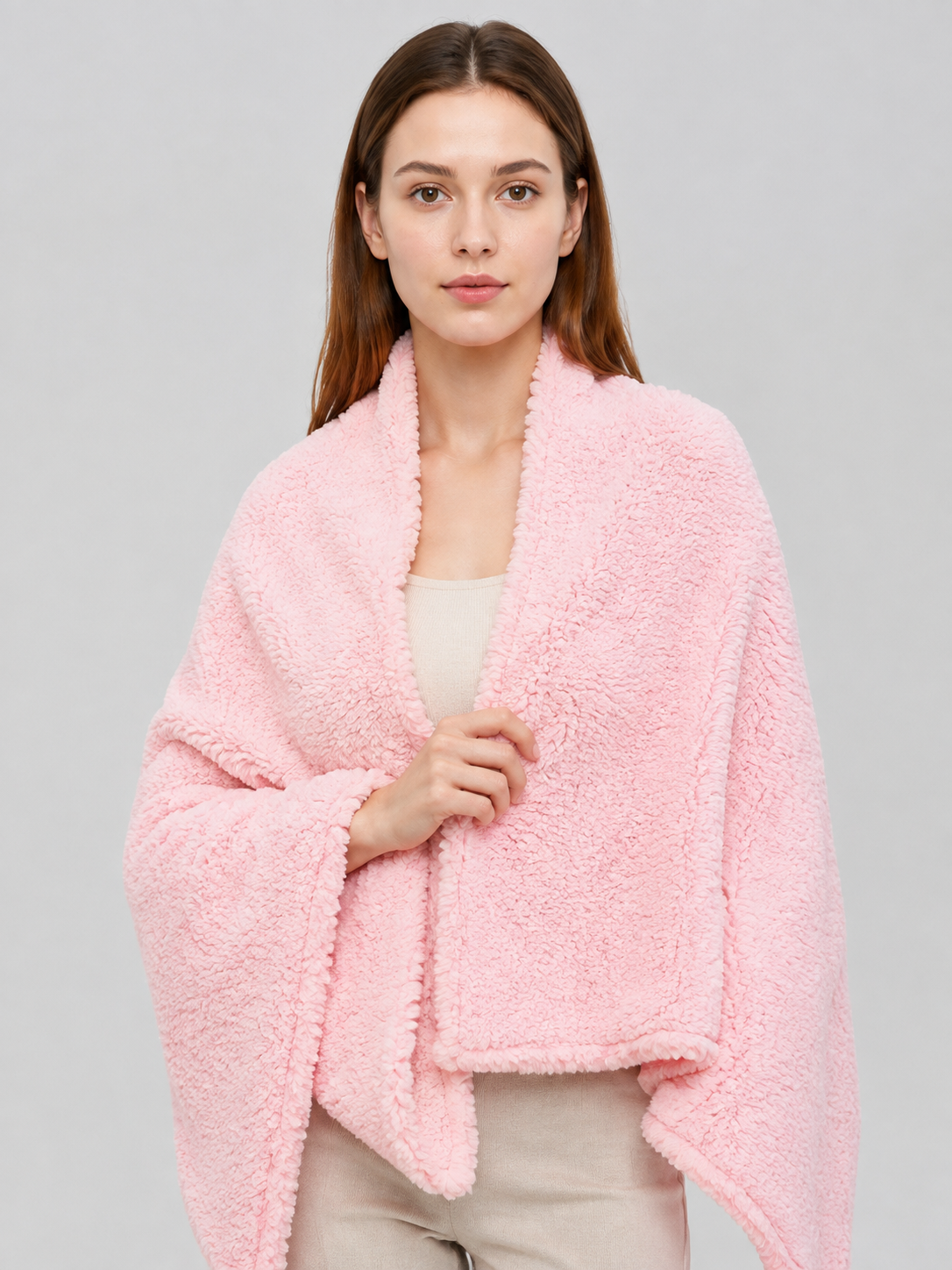 Folding Pet Blanket, Pink Wearable Blankets detail 2