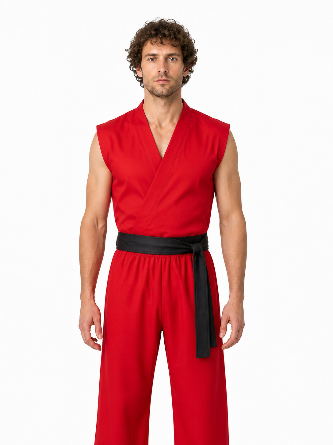 Ken Cosplay Costume: Red Set with Belt Costumes detail 3