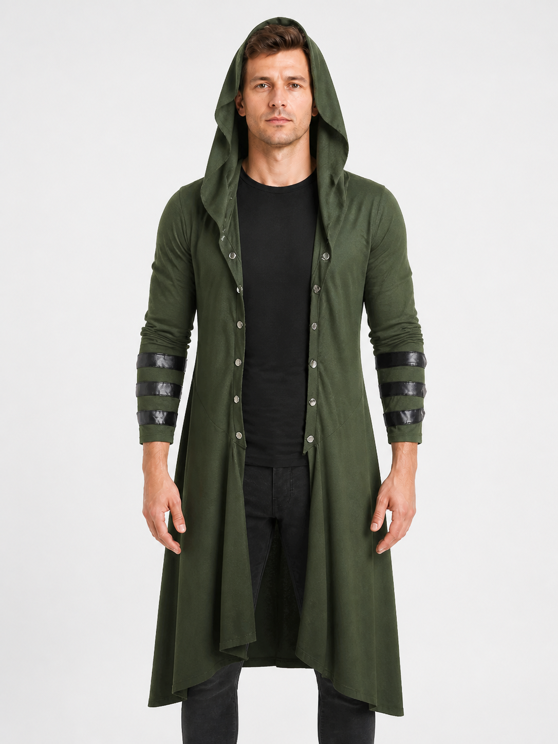 Gothic Hooded Coat with Buttons product detail 3