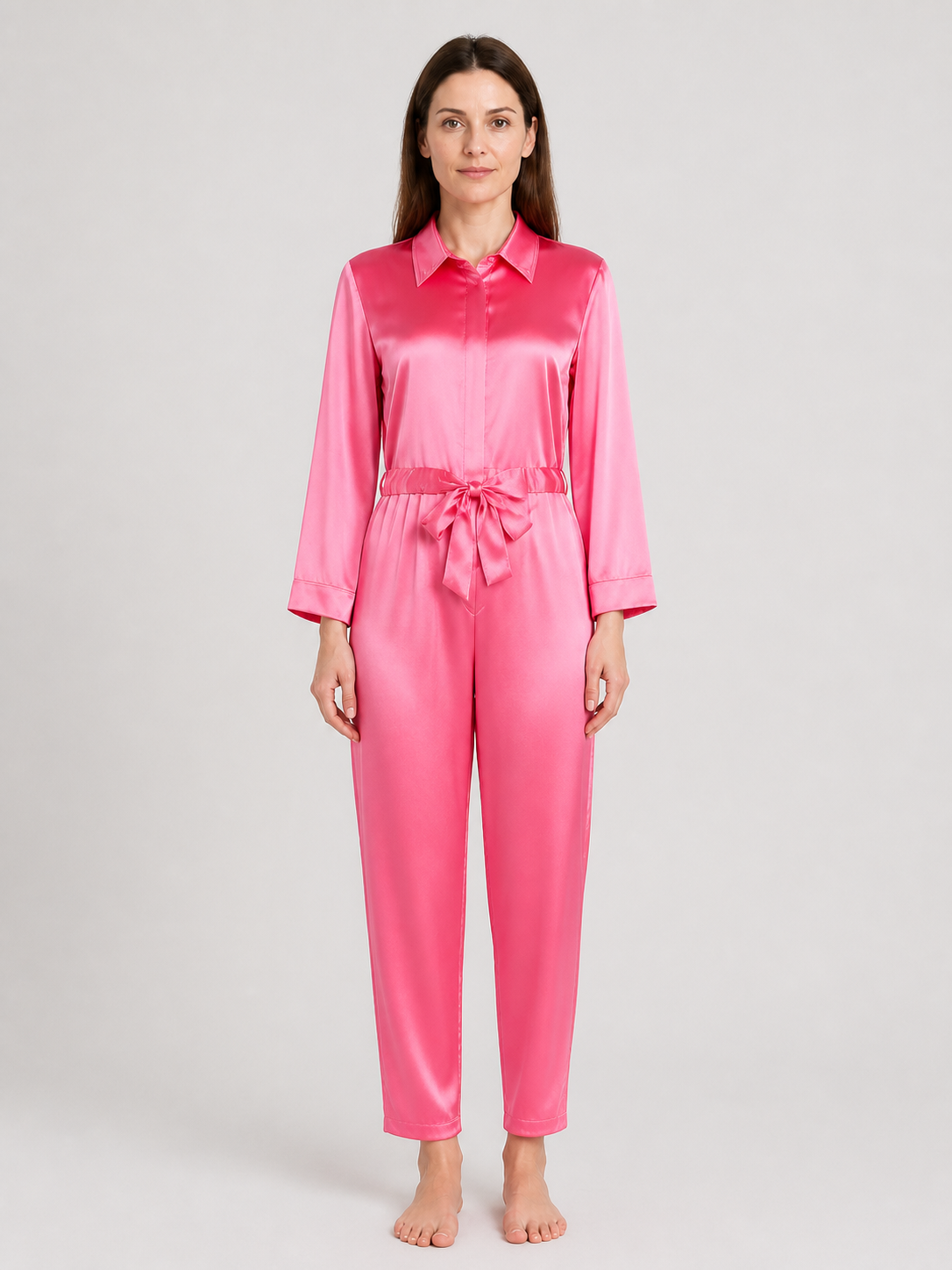 Barbie Ken Cosplay Jumpsuit, Bright Pink, with Collar Costumes detail 3