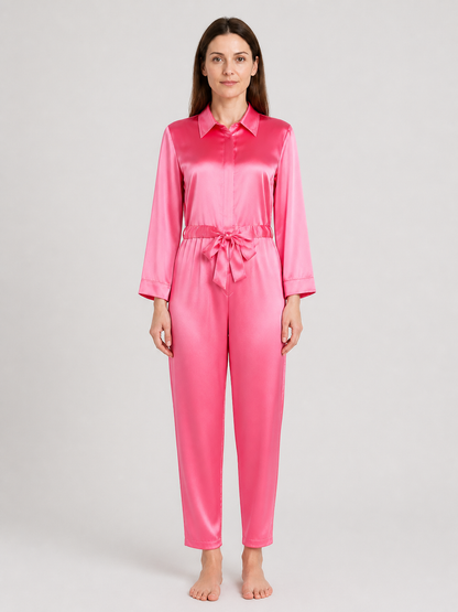 Barbie Ken Cosplay Jumpsuit, Bright Pink, with Collar Costumes detail 3