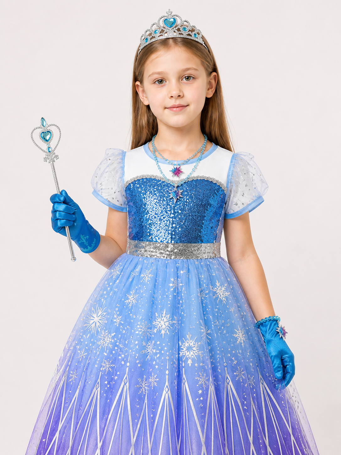 Snowflake Carnival Costume for Girls for Halloween and Cosplay Costumes detail 2