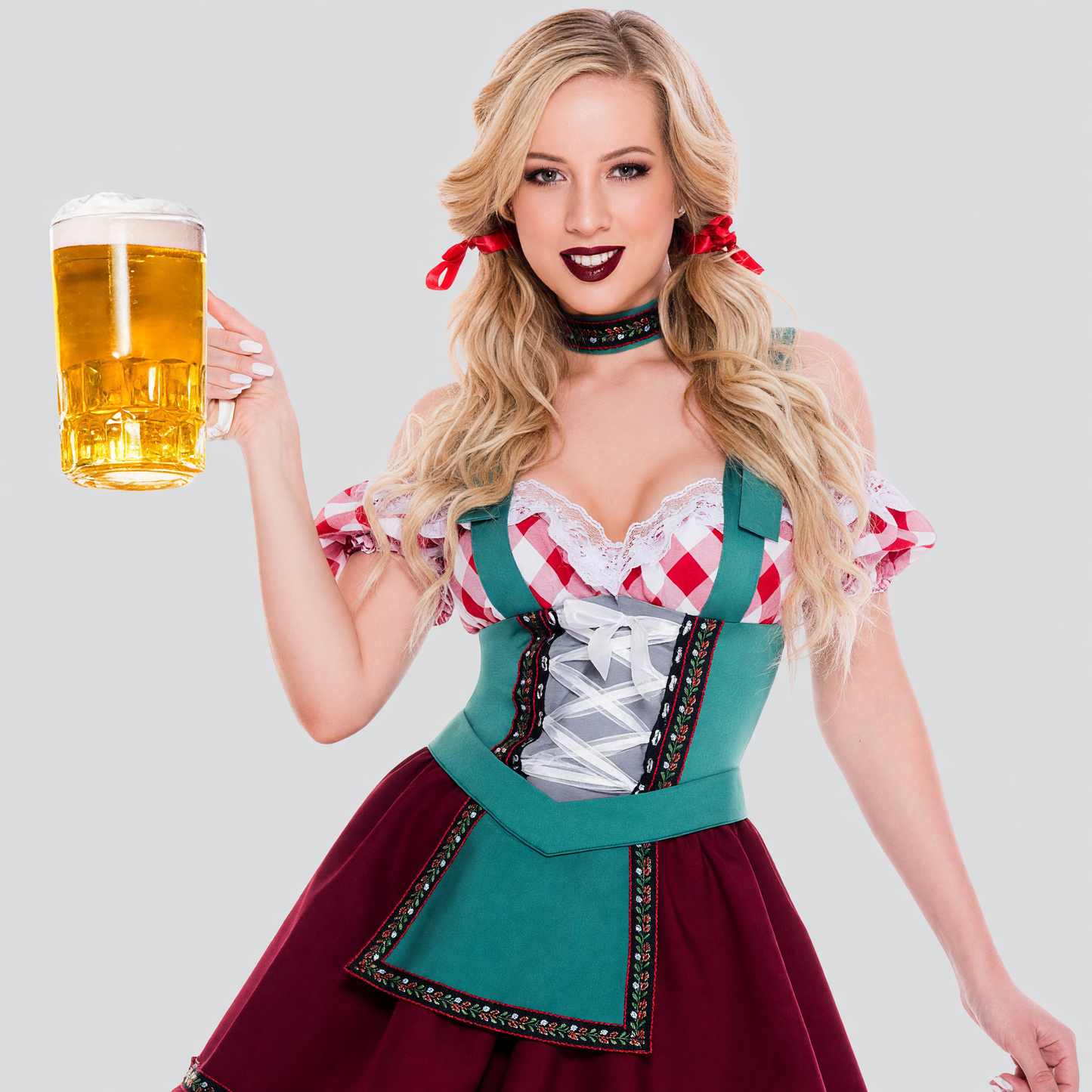 Historical Role-Play Dress with Apron and Lace