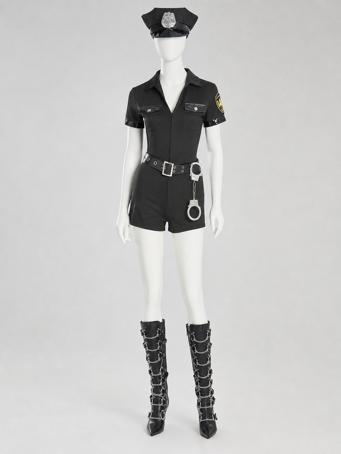 Police Cosplay Costume with Shorts and Cap