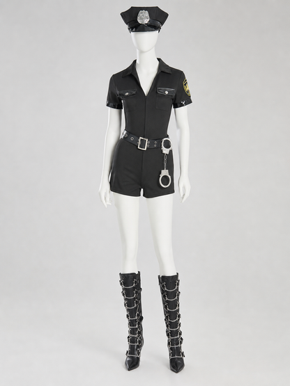 Police Cosplay Costume with Shorts and Cap