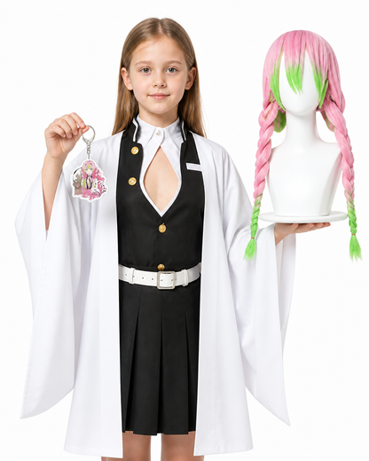 Mitsuri cosplay costume with wig and accessories Costume Wigs detail 3