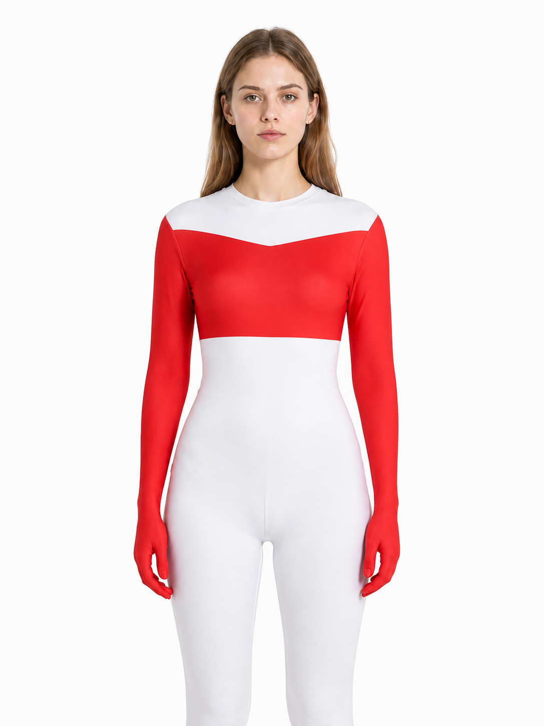 Red and White Cartoon Character Jumpsuit product detail 3