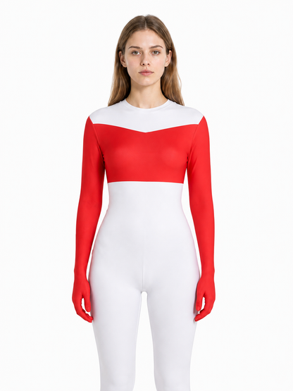 Red and White Cartoon Character Jumpsuit product detail 3