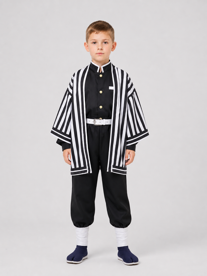 Anime Cosplay Costume, Striped Jacket, Belt, and Pants Costumes detail 3