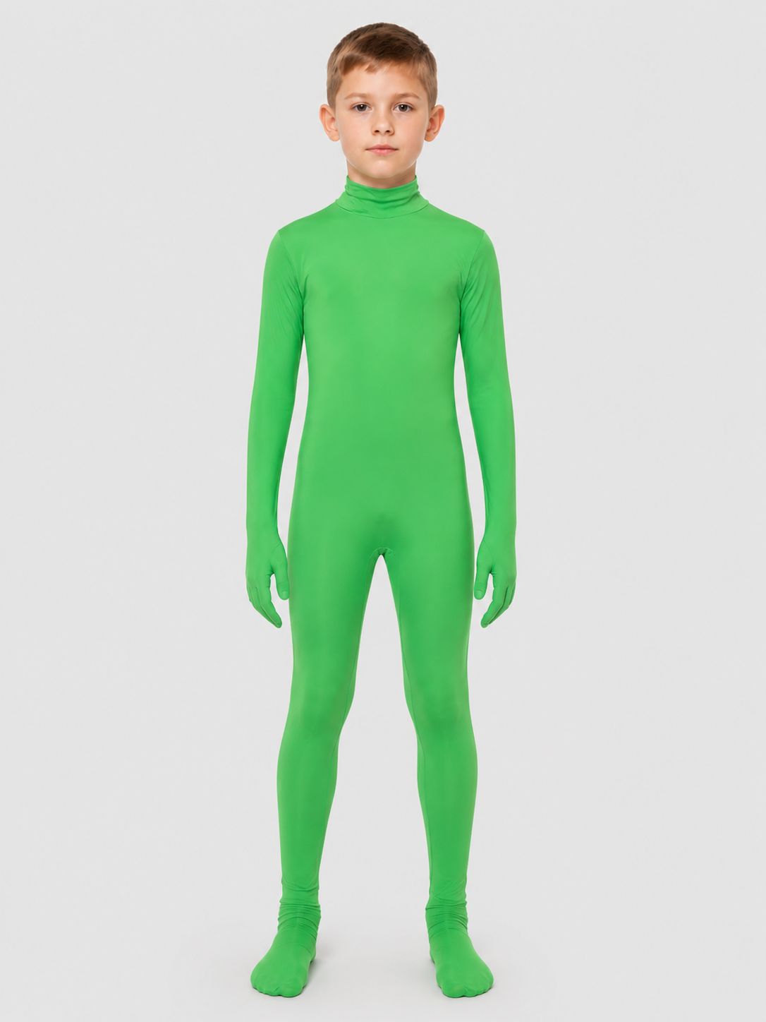 Green Alien Cosplay Jumpsuit with Hood Costumes detail 3