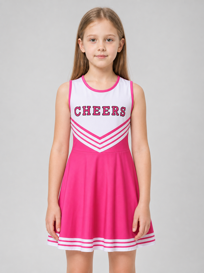 Cheerleading Costume with Pom-Poms, Socks, and Dress