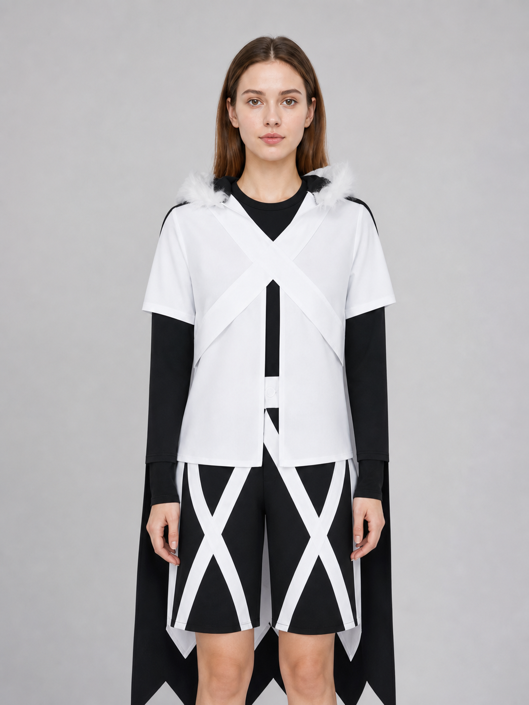 XTALE Cross Sans Cosplay Costume with Cape and Shorts