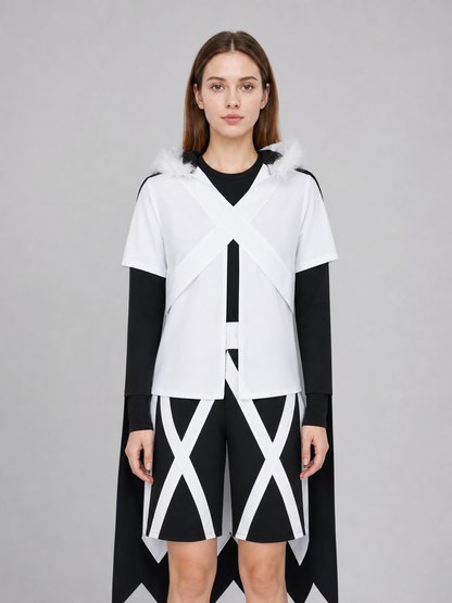 XTALE Cross Sans Cosplay Costume with Cape and Shorts