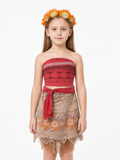 Moana Costume with Skirt and Top for Halloween Costumes detail 3