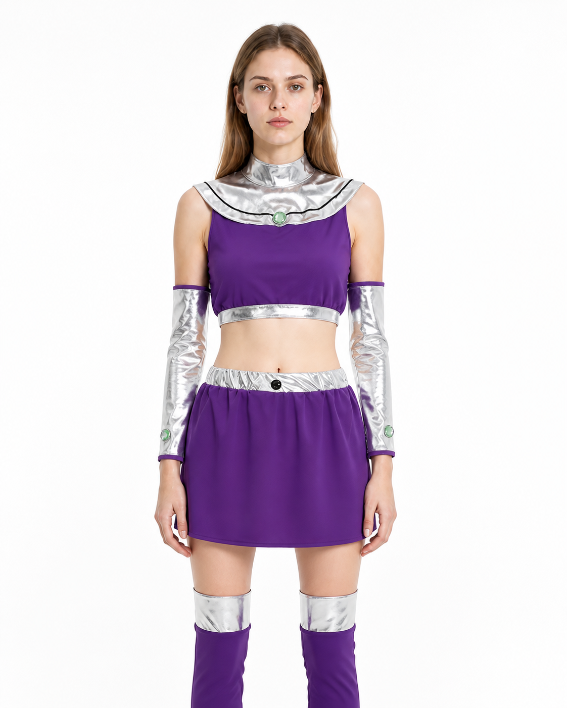 Raven Purple Costume with Short Skirt for Cosplay Costumes detail 3