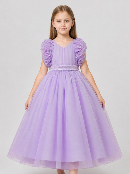 Floor-Length Tulle Dress with Layered Skirt for Weddings Costume Dresses detail 3