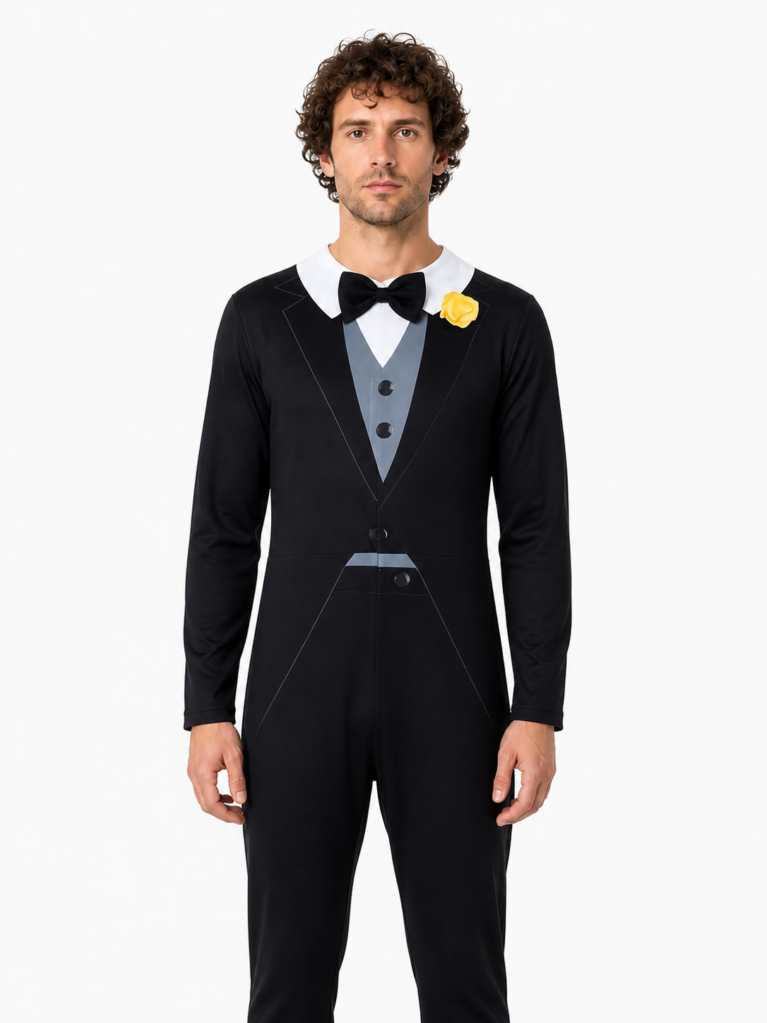 Nick Cosplay Jumpsuit, Tuxedo with Bow Tie