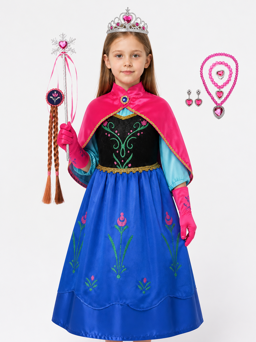 Children's Carnival Costume with Cape and Crown Costume Capes detail 3