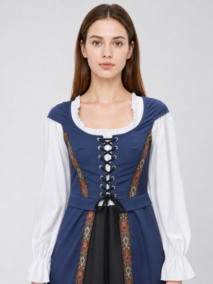 Medieval-Style Cosplay Dress with Lace-Up Front Costume Dresses detail 2