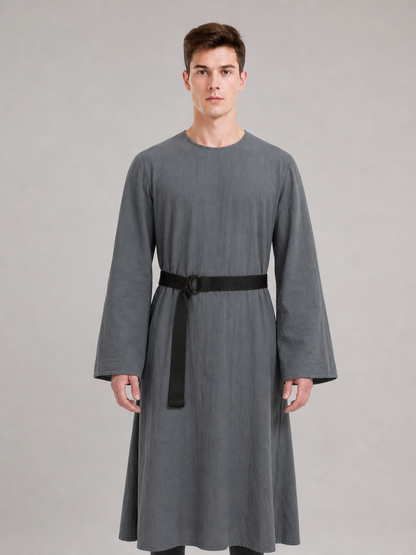 Fantasy Costume with Robe, Hat, Beard, and Staff