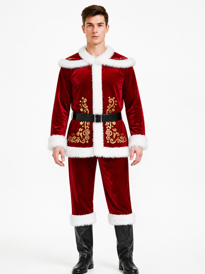 Santa Claus Costume with Red Top and Pants Costumes detail 2