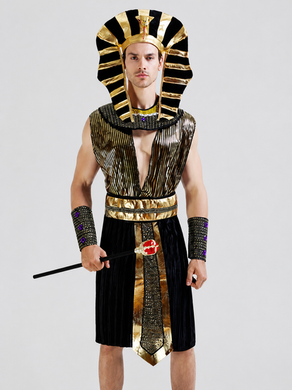 Pharaoh Costume for Cosplay, Headdress and Accessories