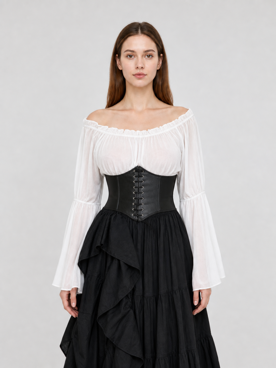 Three-Piece Gothic Costume with Corset