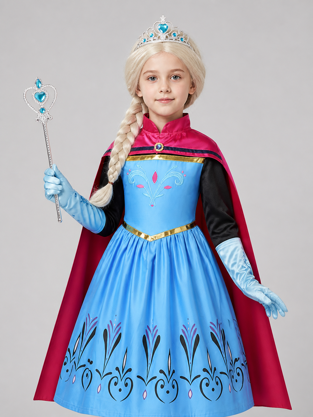 Elsa Princess Costume for Children with Cape and Accessories Costume Capes detail 3