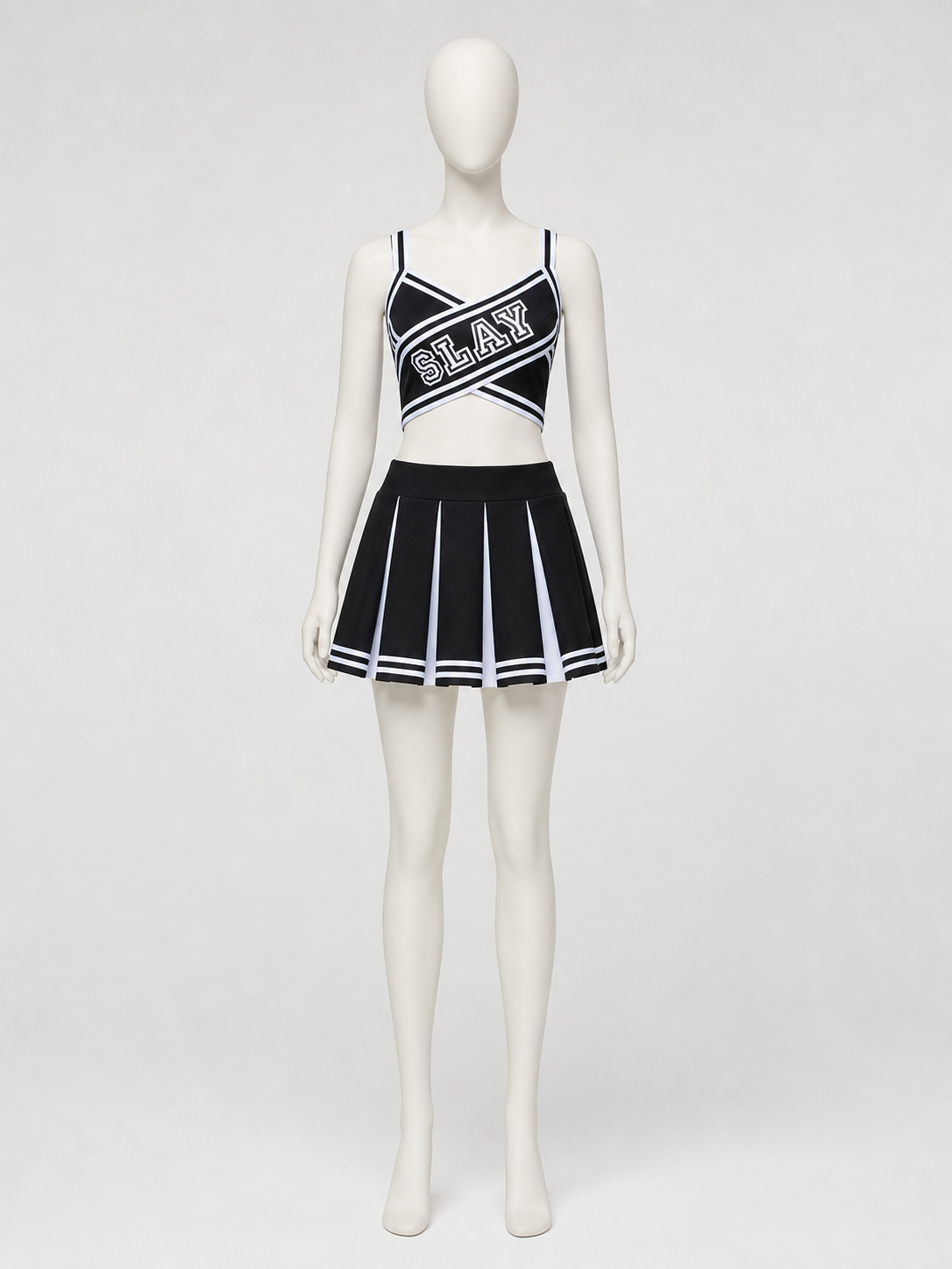 Black and White Cheerleading Performance Costume (S-L) Costumes detail