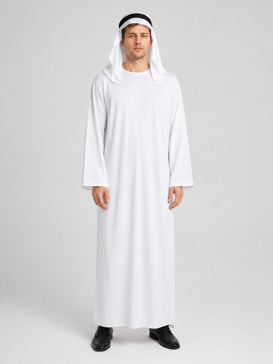 White Long Robe for Cosplay, Carnival, and Halloween Costumes detail 3
