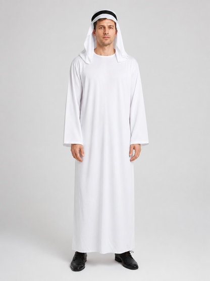 White Long Robe for Cosplay, Carnival, and Halloween Costumes detail 3