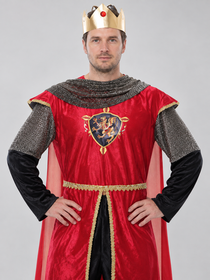 Roman-Style Carnival Costume with Crown and Cape