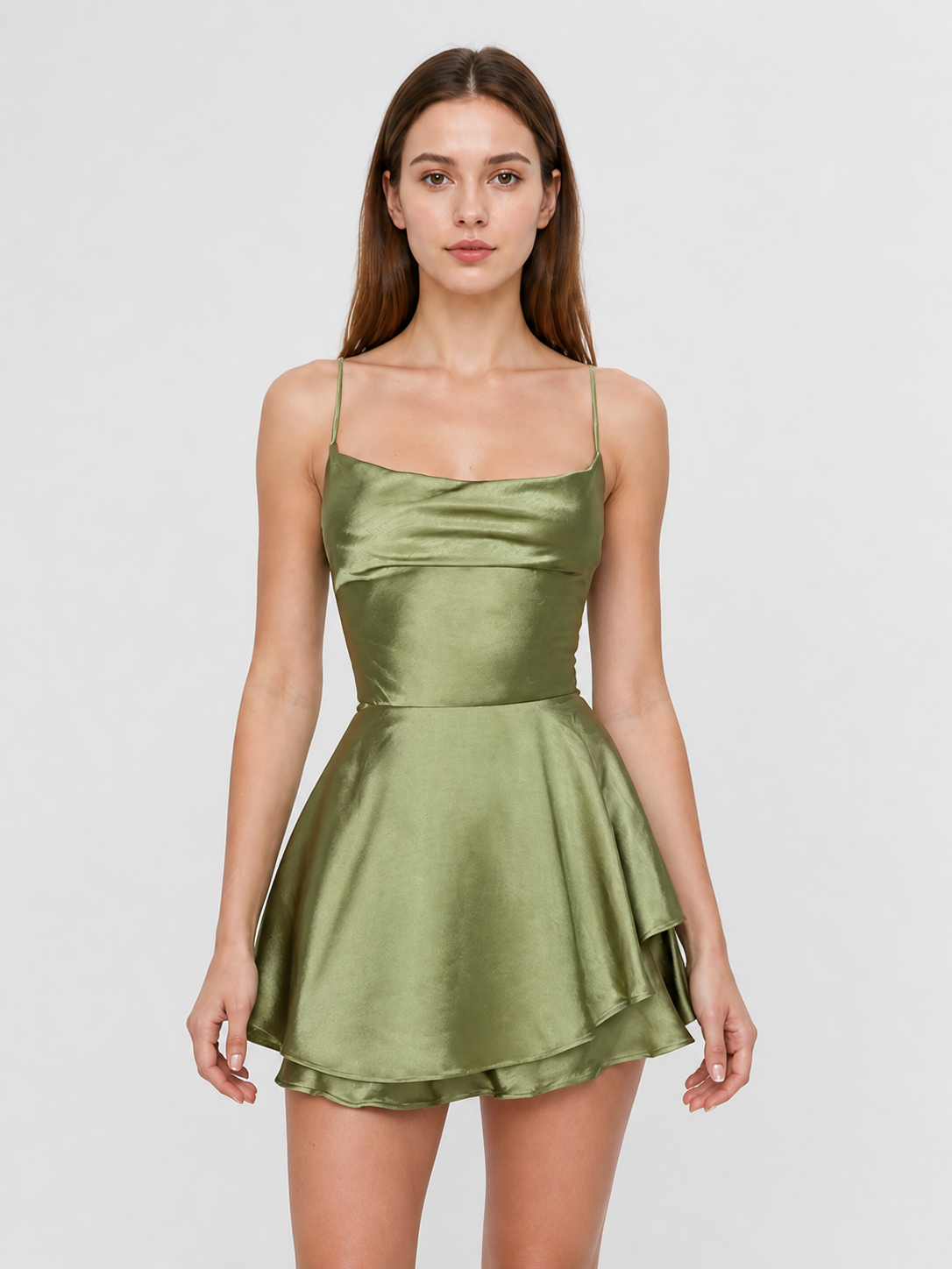 Strappy Dress with Draping and Ruffles Costume Dresses detail 3
