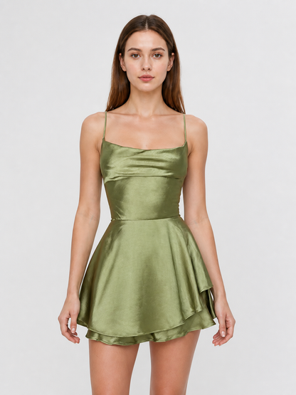 Strappy Dress with Draping and Ruffles Costume Dresses detail 3