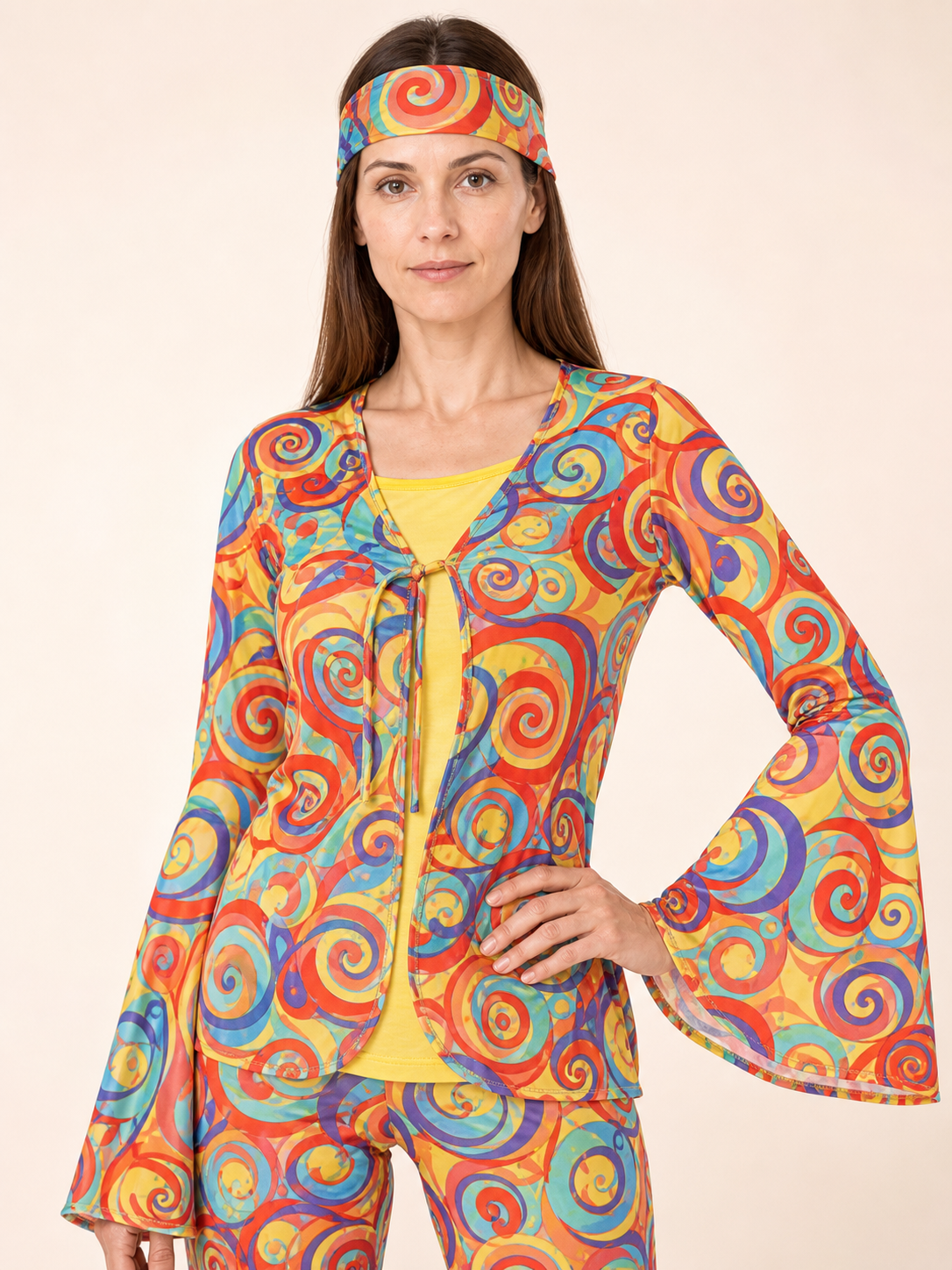 Carnival Headwear, Scarf with Multicolor Print Costumes detail 2