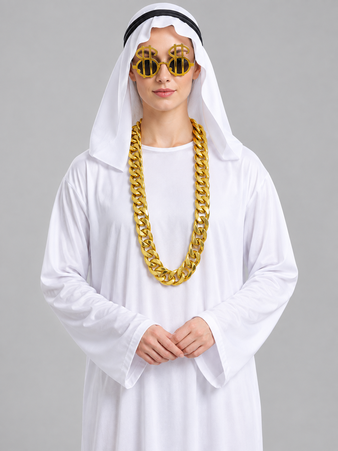 Eastern Carnival Costume with Glasses and Chain Costumes detail 2
