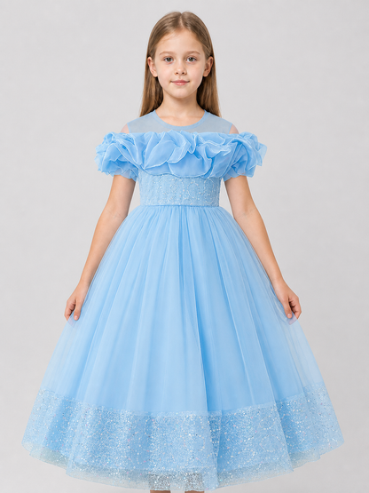 Full dress with sequins and embroidery, tulle skirt Costume Dresses detail 3