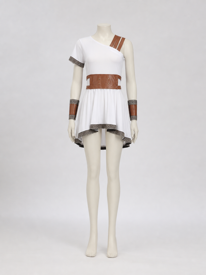 Historical Costume Dress with an Asymmetrical Shoulder