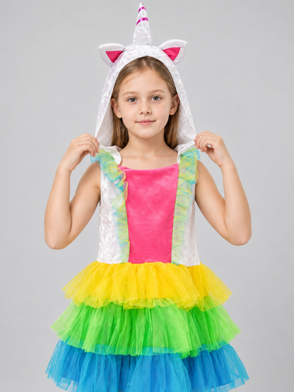 Kids' Unicorn Costume: Dress with Tail
